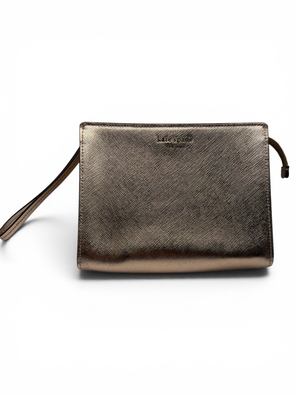 Kate Spade Cameron Metallic Saffiano Leather Wristlet